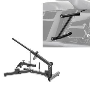 Set: démonte-pneu ConStands adapté pour pneus moto 12-21" démonte-pneu MD4 + crash bar latéral sur mesure pour Harley Davidson Touring 14-23