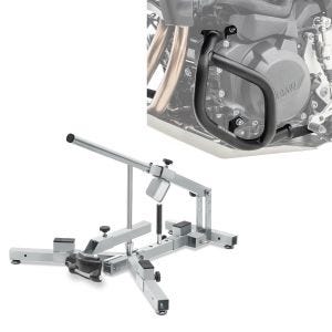 Set: Démonte-pneu pour pneus moto 12-21" ConStands MD4Z + crash bar sur mesure pour BMW F 900 GS 2024 protection moteur SG56