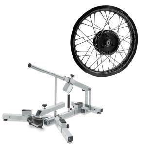 Set: démonte-pneu pour pneus moto 12-21" ConStands MD4Z + jante 1,85x16 large adaptable à Simson S51 S50 S70 Schwalbe KR51 AF21 noir