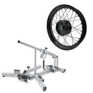 Set: démonte-pneu pour pneus moto 12-21" ConStands MD4Z + jante 2,15x16 large adaptable à Simson S51 S50 S70 Schwalbe KR51 AF22 noir