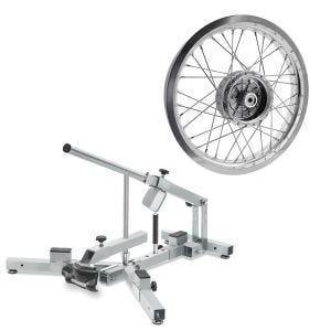 Set: Reifenmontiergerät für Motorradreifen 12-21" Reifenwechsler ConStands MD4Z + Felge 2,5x16 breit passend für Simson S51 S50 S70 Schwalbe KR51 AF26