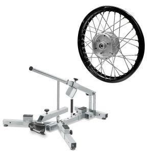 Set: Reifenmontiergerät für Motorradreifen 12-21" Reifenwechsler ConStands MD4Z + Felge Alu 1,6x16 passend für Simson S51 S50 S70 Schwalbe KR51 AF28 schwarz