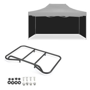 Set: 4x Pavillon schwarz Seitenwände passend für faltbares Tourtecs Rennzelt 3x4,5m + Gepäckträger Vario Topcase passend für BMW R 1200 / 1250 GS 04-23
