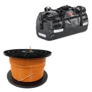 Set : Câble périphérique 300m pour robots tondeuses Ø4,0mm extra fort + sacoche de selle Drybag XB50 volume 50l