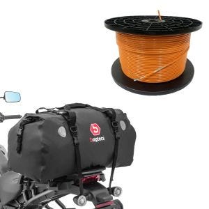 Set: 300m Begrenzungskabel für Mähroboter Ø4,0mm Extra Stark+ Hecktasche Drybag XF80 Volumen 80l
