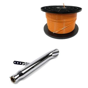 Set: 300m Begrenzungskabel für Mähroboter Ø4,0mm Extra Stark+ Craftride Endschalldämpfer Caferacer Turn Out chrom