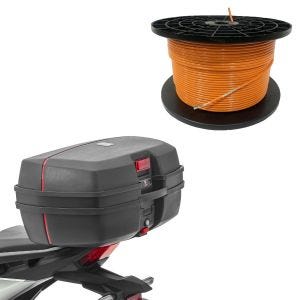 Set : Câble périphérique 300m pour robot tondeuse Ø4,0mm extra fort + top case TB8 45 L