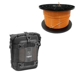 Set: Câble périphérique 300m pour robots tondeuses Ø4,0mm extra fort + sac pour crash bar S3 adapté pour crash bar 6L