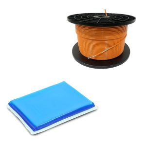 Set : câble périphérique de 300 m pour robots tondeuses Ø4,0 mm extra résistant + coussin de gel intégré XL adapté à la selle de moto 25x20x1,5 cm