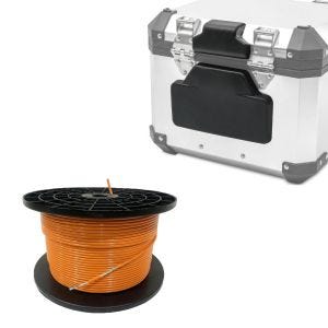Set: Câble périphérique 300m pour robots tondeuses Ø4,0mm extra fort + rembourrage arrière adapté au top case en aluminium BMW RL2