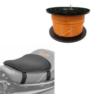 Set: Câble périphérique 300m pour robot tondeuse Ø4,0mm extra fort + coussin d'assise en gel M coussin confort noir