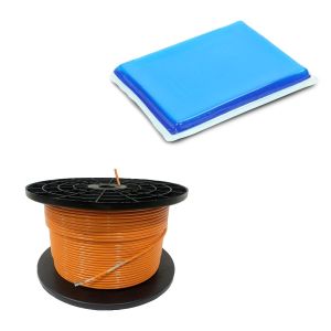 Set : Câble périphérique de 300 m pour robots tondeuses Ø4,0 mm extra résistant + coussinet en gel adapté à la selle de moto Découpable sur mesure, 20 x 15 x 1,5 cm