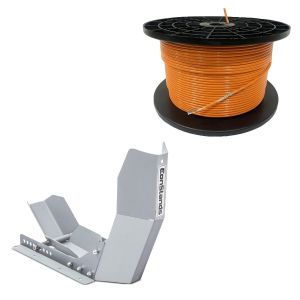 Set: Câble périphérique 300m pour robots tondeuses Ø4,0mm extra fort + béquille de transport bascule moto Easy Fix galvanisé