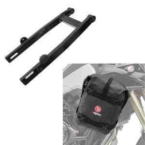 Set: Bras oscillant Tuning box adaptable sur Simson S51 S50 S53 S70 S83 renforcé + sacoche de crash bar adaptable pour crash bar K4 Dry Bag 10 L