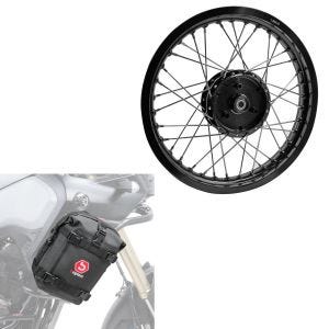 Set: Felge 1,85x16 breit passend für Simson S51 S50 S70 Schwalbe KR51 AF21 schwarz + Sturzbügeltasche K3 6L