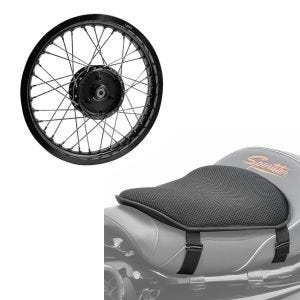 Set: Felge 1,85x16 breit passend für Simson S51 S50 S70 Schwalbe KR51 AF21 schwarz + Gel Sitzkissen M Komfortkissen schwarz