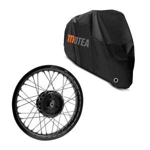 Set: Felge 1,85x16 breit passend für Simson S51 S50 S70 Schwalbe KR51 AF21 schwarz + Abdeckplane BC1 XXL Abdeckhaube in schwarz
