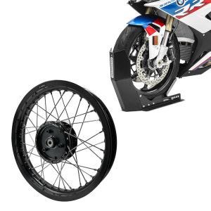 Set: Felge 2,15x16 breit passend für Simson S51 S50 S70 Schwalbe KR51 AF22 schwarz + Transportständer Easy-Fix Motorradwippe bis 21 Zoll schwarz