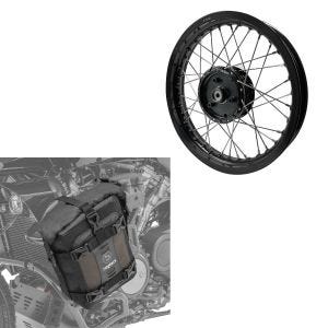 Set: Felge 2,15x16 breit passend für Simson S51 S50 S70 Schwalbe KR51 AF22 schwarz + Sturzbügeltasche S3 passend für Schutzbügel 6L
