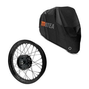 Set: Felge 2,15x16 breit passend für Simson S51 S50 S70 Schwalbe KR51 AF22 schwarz + Abdeckplane BC1 XXL Abdeckhaube in schwarz