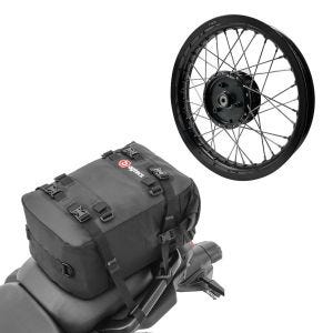 Set: Felge 2,15x16 breit passend für Simson S51 S50 S70 Schwalbe KR51 AF22 schwarz + Hecktasche KH2 Rucksack 20 L schwarz