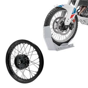 Set: Felge 2,15x16 breit passend für Simson S51 S50 S70 Schwalbe KR51 AF22 schwarz + Transportständer Motorradwippe Easy Fix verzinkt