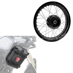 Set: Felge 2,5x16 breit passend für Simson S51 S50 S70 Schwalbe KR51 AF23 schwarz + Sturzbügeltasche K3 6L