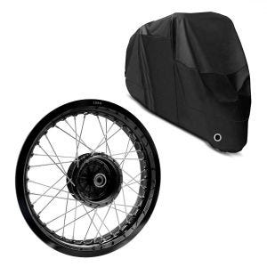 Set: Felge 2,5x16 breit passend für Simson S51 S50 S70 Schwalbe KR51 AF23 schwarz + Abdeckplane XL Abdeckhaube in schwarz