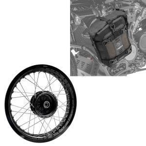 Set: Felge 2,5x16 breit passend für Simson S51 S50 S70 Schwalbe KR51 AF23 schwarz + Sturzbügeltasche S3 passend für Schutzbügel 6L