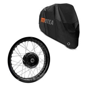 Set: Felge 2,5x16 breit passend für Simson S51 S50 S70 Schwalbe KR51 AF23 schwarz + Abdeckplane BC1 XXL Abdeckhaube in schwarz