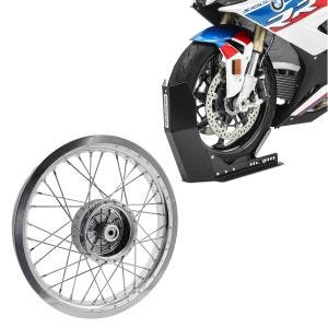 Set: Felge 2,15x16 breit passend für Simson S51 S50 S70 Schwalbe KR51 AF25 + Transportständer Easy-Fix Motorradwippe bis 21 Zoll schwarz