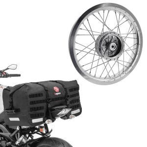Set: Felge 2,15x16 breit passend für Simson S51 S50 S70 Schwalbe KR51 AF25 + Hecktasche SX70 70Ltr in schwarz
