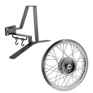 Set: Felge 2,15x16 breit passend für Simson S51 S50 S70 Schwalbe KR51 AF25 + Garderobe XGP WH2 Wandhalterung Helmhalter schwarz
