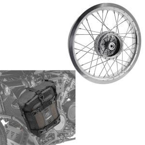 Set: Felge 2,15x16 breit passend für Simson S51 S50 S70 Schwalbe KR51 AF25 + Sturzbügeltasche S3 passend für Schutzbügel 6L