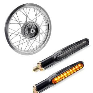 Set: jante 2,15x16 de large pour Simson S51 S50 S70 Schwalbe KR51 AF25 + clignotants feux de position KP6 clignotants LED avec E-mark 2 pièces