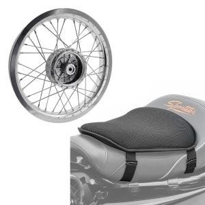 Set: Felge 2,15x16 breit passend für Simson S51 S50 S70 Schwalbe KR51 AF25 + Gel Sitzkissen M Komfortkissen schwarz