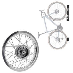Set: Felge 2,15x16 breit passend für Simson S51 S50 S70 Schwalbe KR51 AF25 + Fahrrad Wandhalterung schwenkbar ME84 schwarz