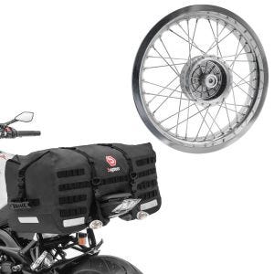 Set: Felge 2,5x16 breit passend für Simson S51 S50 S70 Schwalbe KR51 AF26 + Hecktasche SX70 70Ltr in schwarz