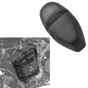 Set: Selle sur mesure pour Piaggio Zip 50 100 125 Craftride SP4 Selle complète + sacoche pour crash bar S3 pour crash bar 6L