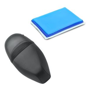 Set: Selle sur mesure pour Piaggio Zip 50 100 125 Craftride SP4 selle complète + gel pad adaptable pour selle de moto Découpable, 20 x 15 x 1,5 cm