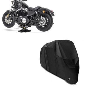 Set: Hebebühne Mini-Lift Scherenheber bis 500kg in schwarz + Abdeckplane XL Faltgarage schwarz_1