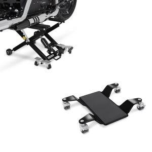 Set: Hebebühne Mid-Lift XL heber bis 500kg in schwarz + Rangierhilfe für Hauptständer Easy Mover II bis 320kg in schwarz_1