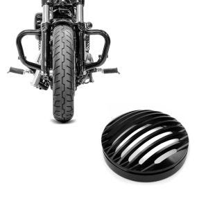 Set: Pare cylindre Mustache compatible avec Harley Davidson Sportster 04-20 pare carter noir Craftride + Moto Grille de Phare Craftride compatible avec Harley Davidson Sportster 04-20 en noir
