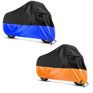 Set: Abdeckplane XXXL Faltgarage schwarz-blau + Abdeckplane XXL Faltgarage schwarz-orange_1