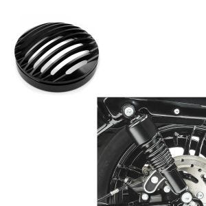 Set: Stoßdämpfer 10,5 Zoll passend für Harley Davidson Sportster 04-20 Federbeine von Craftride schwarz + Motorrad Scheinwerfer Grill Craftride passend für Harley Davidson Sportster 04-20 in schwarz
