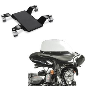 Set: Batwing Verkleidung für Chopper und Custombikes mit Windschild + Rangierhilfe für Hauptständer mit ABE Easy Mover II bis 320kg in