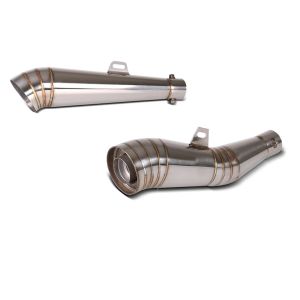 Set: Auspuff GP Schalldämpfer Edelstahl Universal mit DB-Killer + Auspuff GP-S Schalldämpfer Edelstahl Universal mit DB-Killer_1