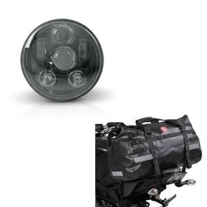 Set: Hecktasche Drybag XB50 Wasserdicht Volumen 50l + LED Scheinwerfer 5,75" Hauptscheinwerfer_1