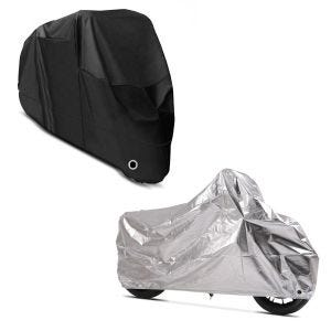 Set: Abdeckplane Aluminium XXL Faltgarage + Abdeckplane XXXXL Abdeckhaube in schwarz