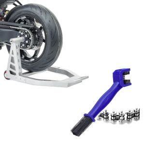 Set: Einarmständer SC1 ständer hinten Alu ohne Adapter + Reinigungsbürste kette Zaddox blau_1